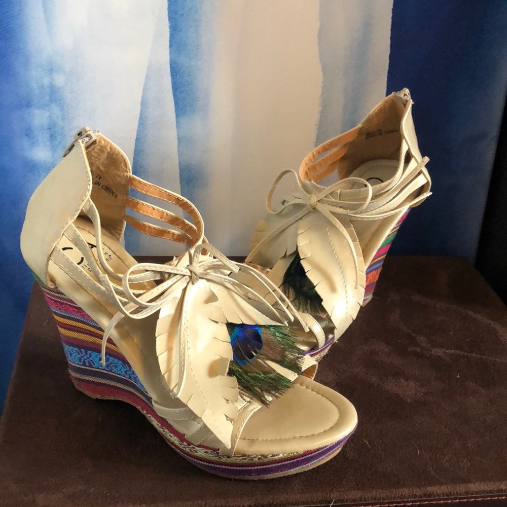 BoHo wedge sandals